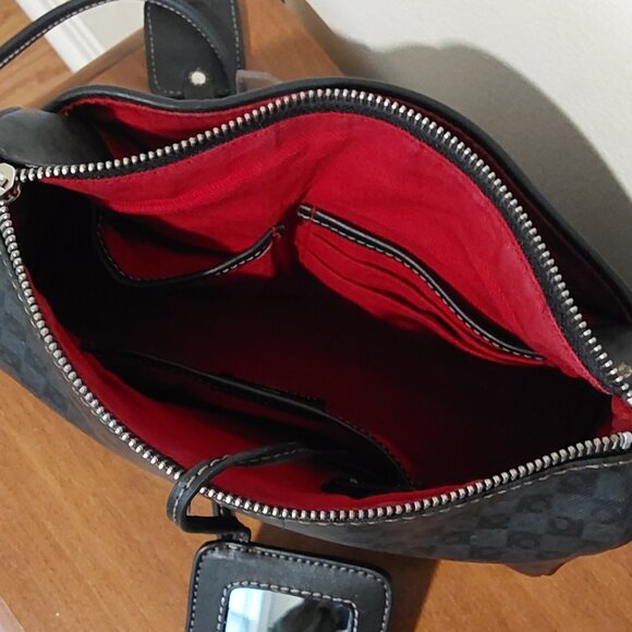 Vintage Liz Claiborne Black Monogram Small Crossbody Bag - Picture 14 of 14